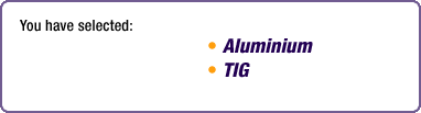 Aluminium > TIG