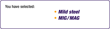 Mild Steel > MIG/MAG