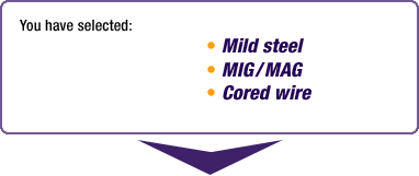Mild Steel > Mig/Mag > Cored Wire