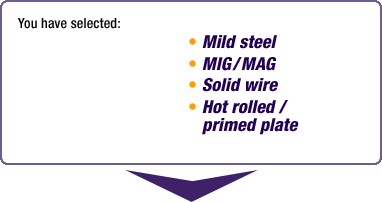 Mild Steel > Mig/Mag > Cored Wire > Hot Rolled / Prime Plate 